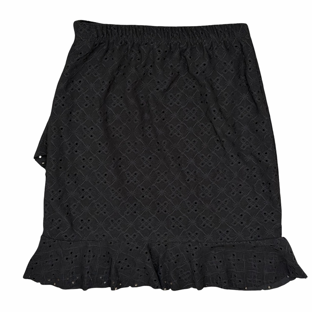 CHERYL CREATIONS • Black Eyelet Ruffle Skirt Made In The USA - Picture 3 of 6
